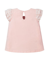 Hope & Henry Short Sleeve Ruffle Blouse