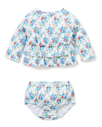 Janie And Jack Recycled Floral Rashguard 2Pc Swimsuit