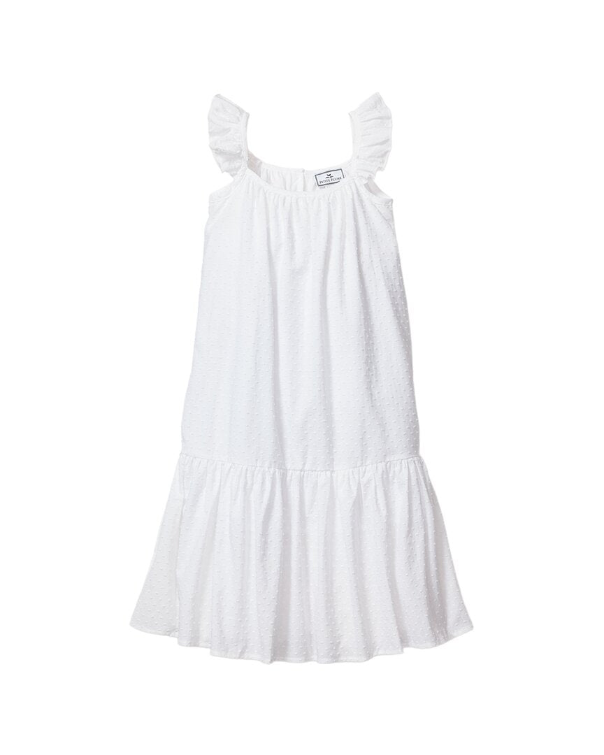 Petite Plume Girls Swiss Dots Celeste Day Dress