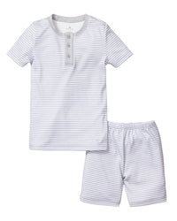 Petite Plume Grey Stripes Snug Fit Short Set