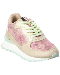 Shushop Phoebe Leather-Trim Sneaker