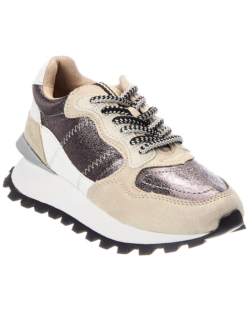 Shushop Phoebe Leather-Trim Sneaker