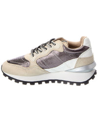 Shushop Phoebe Leather-Trim Sneaker