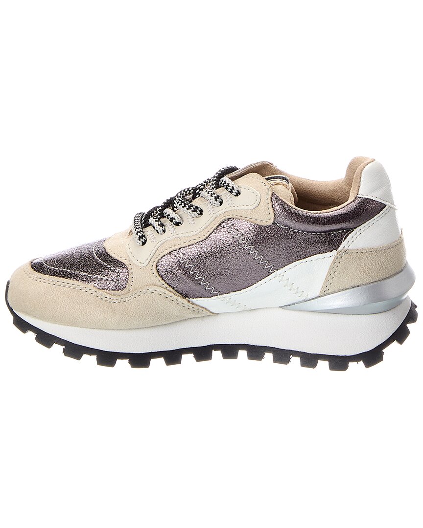 Shushop Phoebe Leather-Trim Sneaker