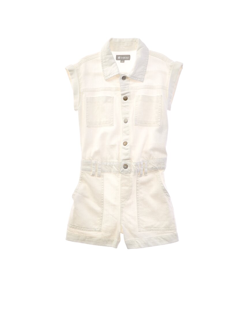 Tractr Tractr Jeans Cargo Romper With Patch Pocket