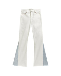 Tractr Jeans Needle Punch Fray Hem Flare Pant