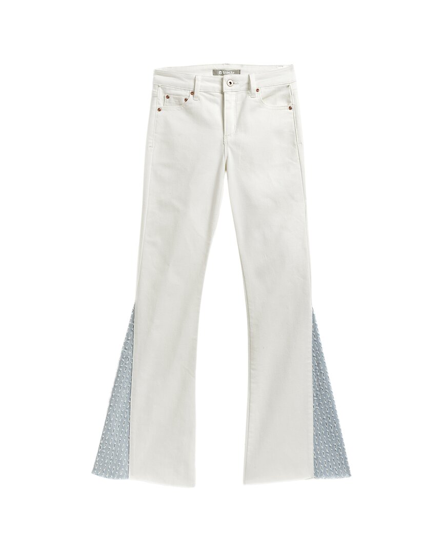 Tractr Jeans Needle Punch Fray Hem Flare Pant