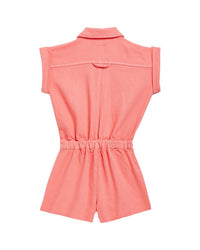 Tractr Jeans Cargo Romper With Patch Pocket