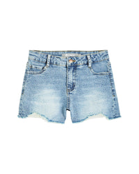 Tractr Jeans Clear Stud Brittany Short