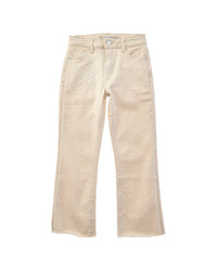 Tractr Jeans Color Lurex Denim Crop Boot Pant With Fray Hem