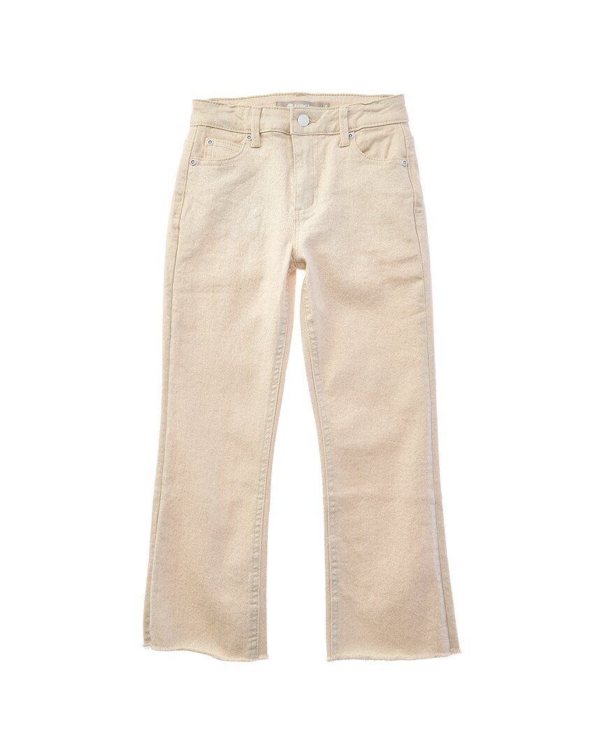 Tractr Jeans Color Lurex Denim Crop Boot Pant With Fray Hem