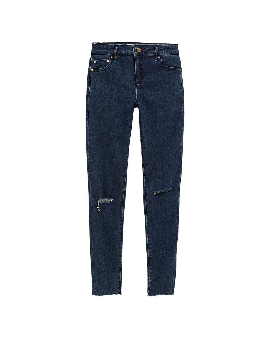 Tractr Jeans Diane Basic Destructed Mid Rise Skinny Pant