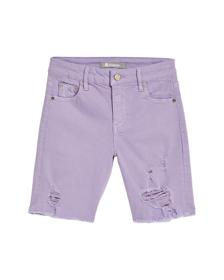 Tractr Jeans Diane Destructed Bermuda Short