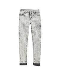 Tractr Jeans Diane Mid Rise Skinny Pant With Released Hem