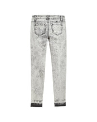 Tractr Jeans Diane Mid Rise Skinny Pant With Released Hem