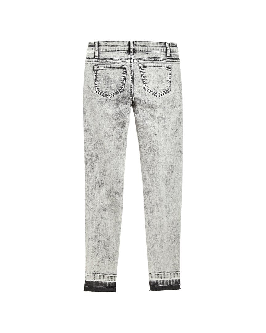 Tractr Jeans Diane Mid Rise Skinny Pant With Released Hem