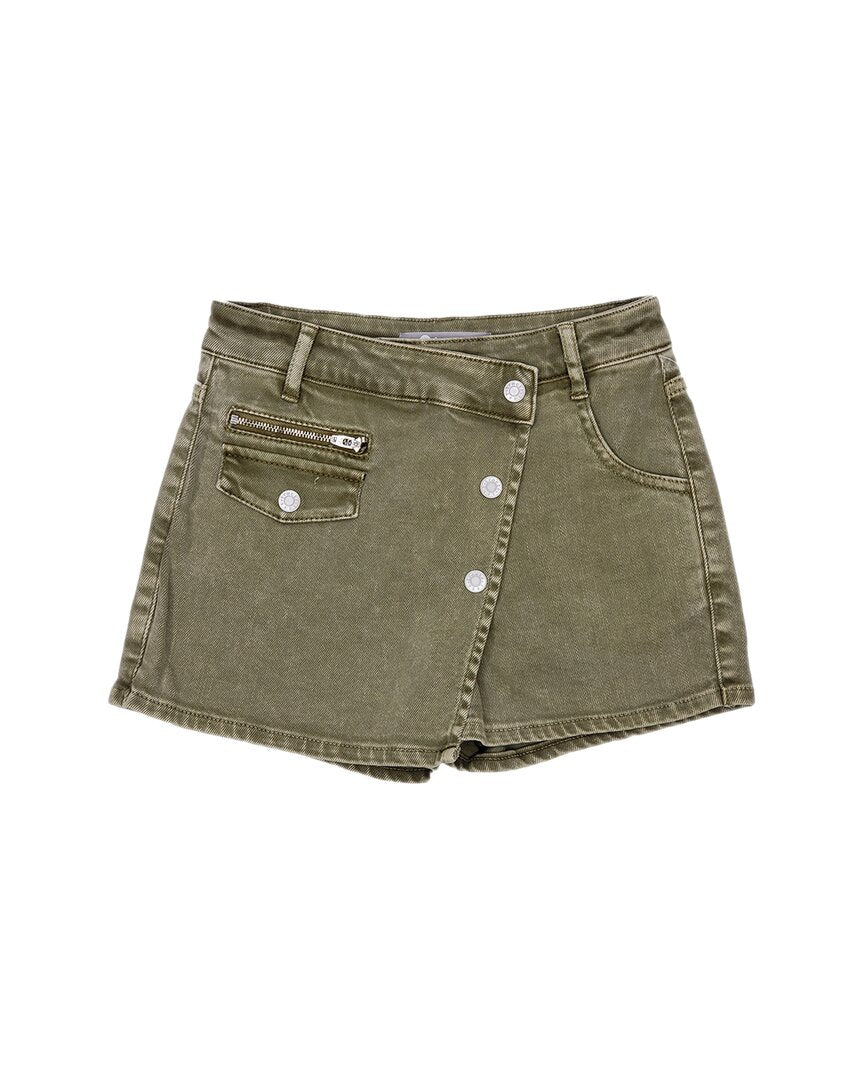 Tractr Jeans Overflap Button Up Skort