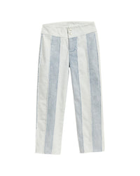Tractr Jeans Striped Indigo Panel Weekender Pant