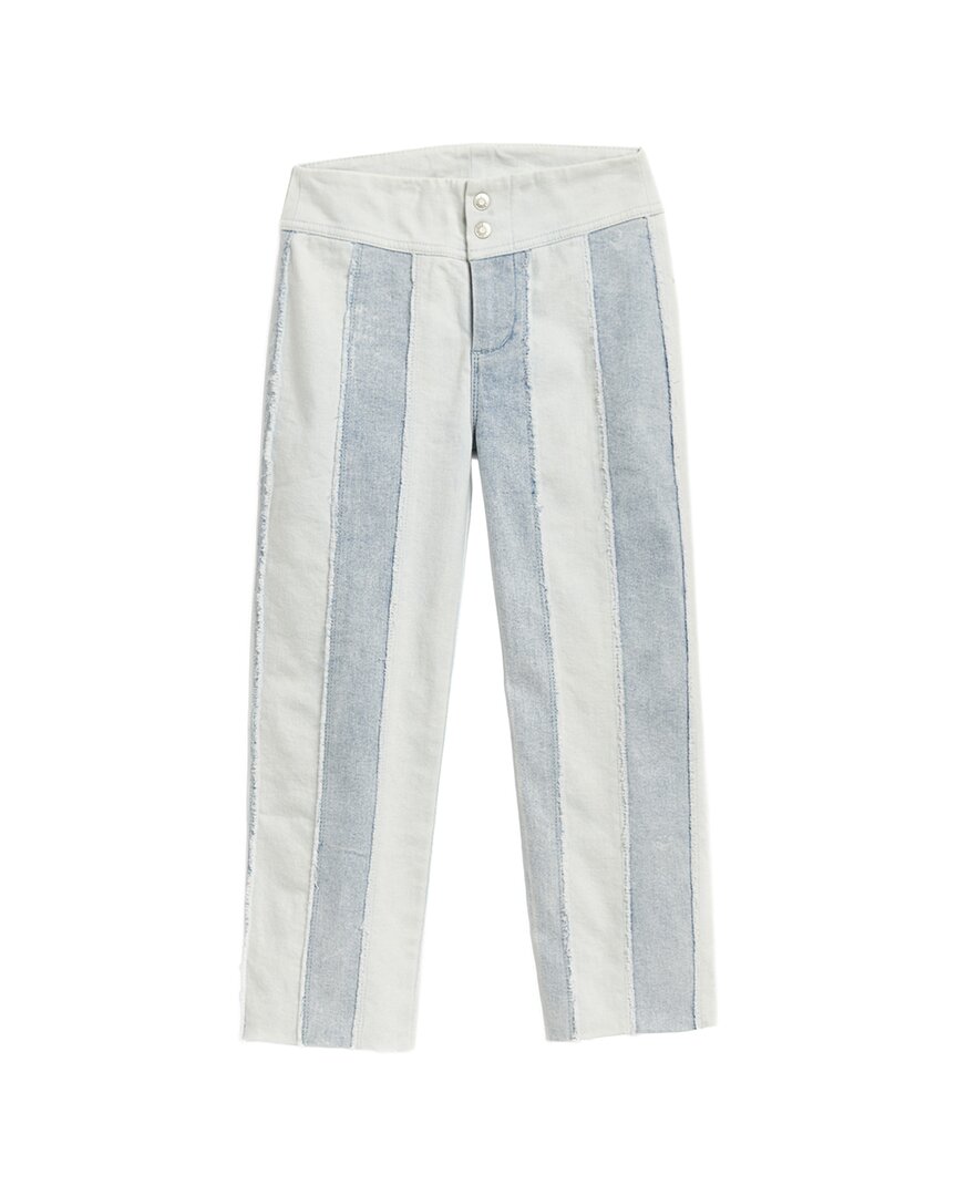 Tractr Jeans Striped Indigo Panel Weekender Pant