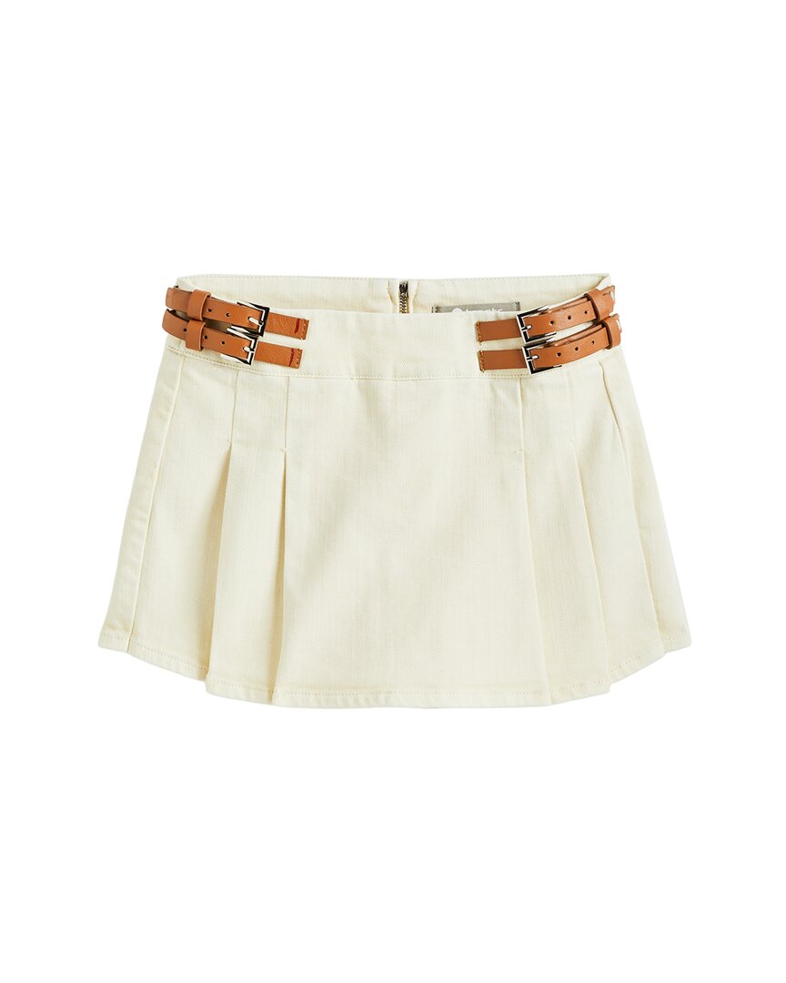 Tractr Jeans Double Belted Pleated Skort