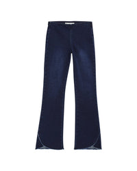 Tractr Jeans Mid Rise Clean Front Pull-On Flare Jean