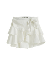 Tractr Jeans Ruffle Tiered Skort