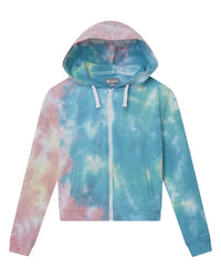 Tractr Jeans Watercolor French Terry Zip Up Hoodie