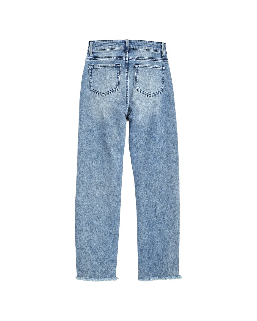 Tractr Jeans Straight Crop Pant With Fray Hem
