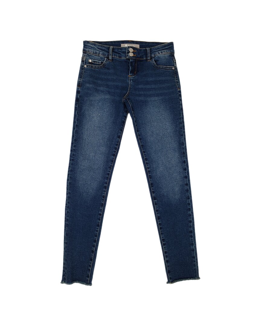 Tractr Jeans Low Rise Fray Hem Crop Skinny Pant