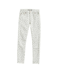 Tractr Jeans Diane Leopard Print Fray Hem Skinny Pant