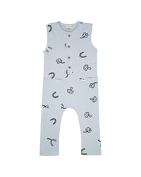 Turtledove London Lucky Rib Overall Blue 6X (Little Girl L)
