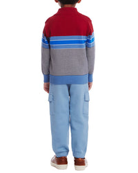 Andy & Evan Striped Sweater & Jogger Set