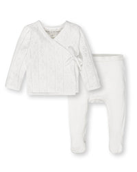 Hope & Henry 2Pc Wrap Top & Pant Set