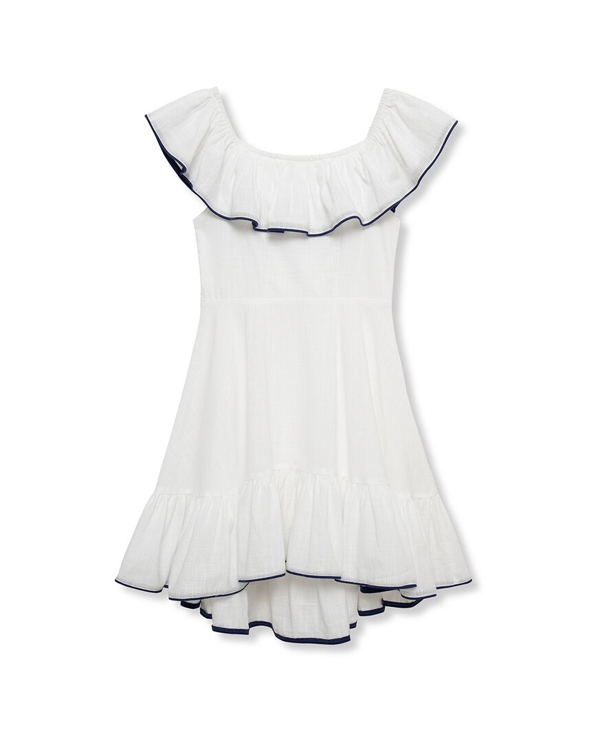 Habitual Ruffle Neckline Hi-Low Dress