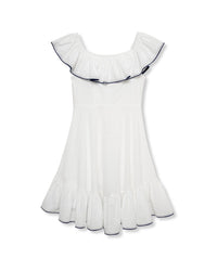 Habitual Ruffle Neckline Hi-Low Dress