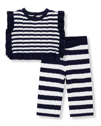 Habitual 2Pc Mixed Stripe Pant Set