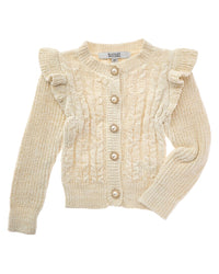 Badgley Mischka Badgley Mischka Chenille & Metallic Yarns Cardigan