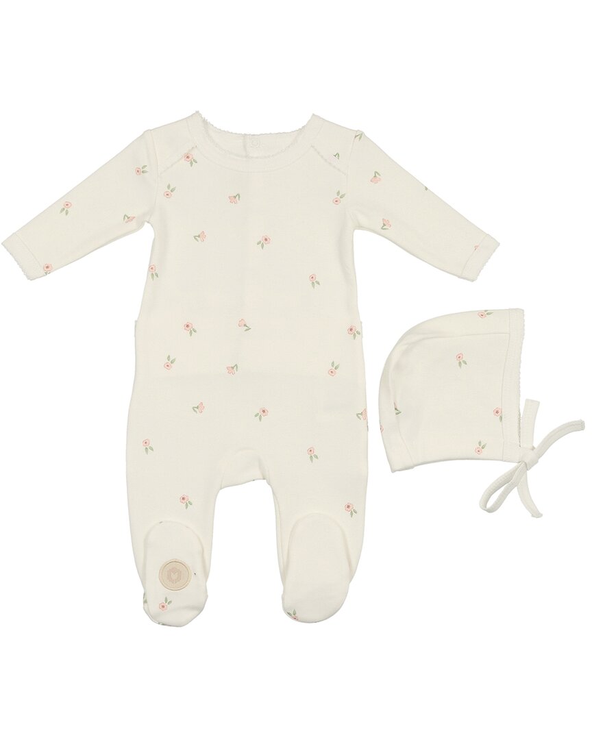 Mon Tresor Cascade Of Blossoms Footie & Hat Set