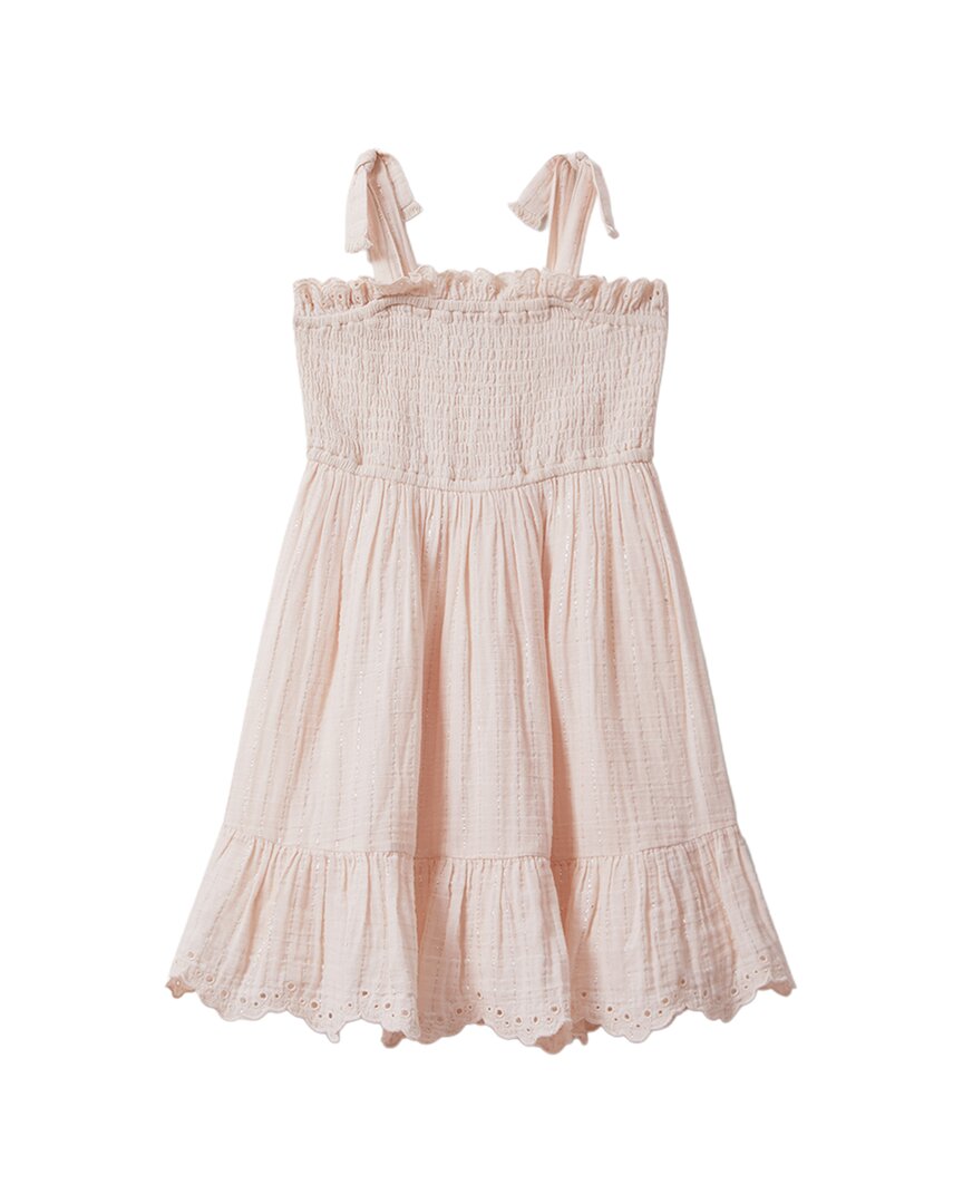 Reiss Agatha Smocked Metallic Dress