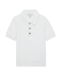 Reiss Blaze Basket Weave Polo Sweater
