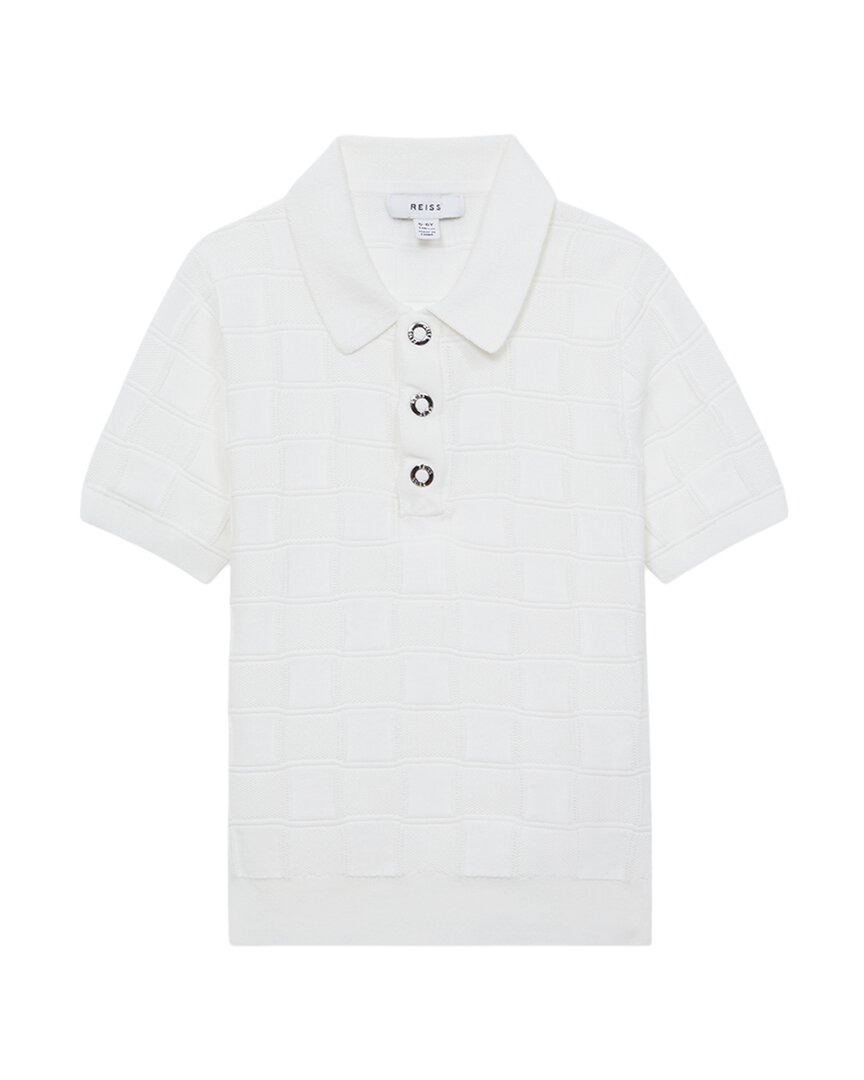 Reiss Blaze Basket Weave Polo Sweater