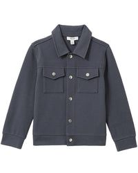 Reiss Carmello Press Stud Textured Overshirt