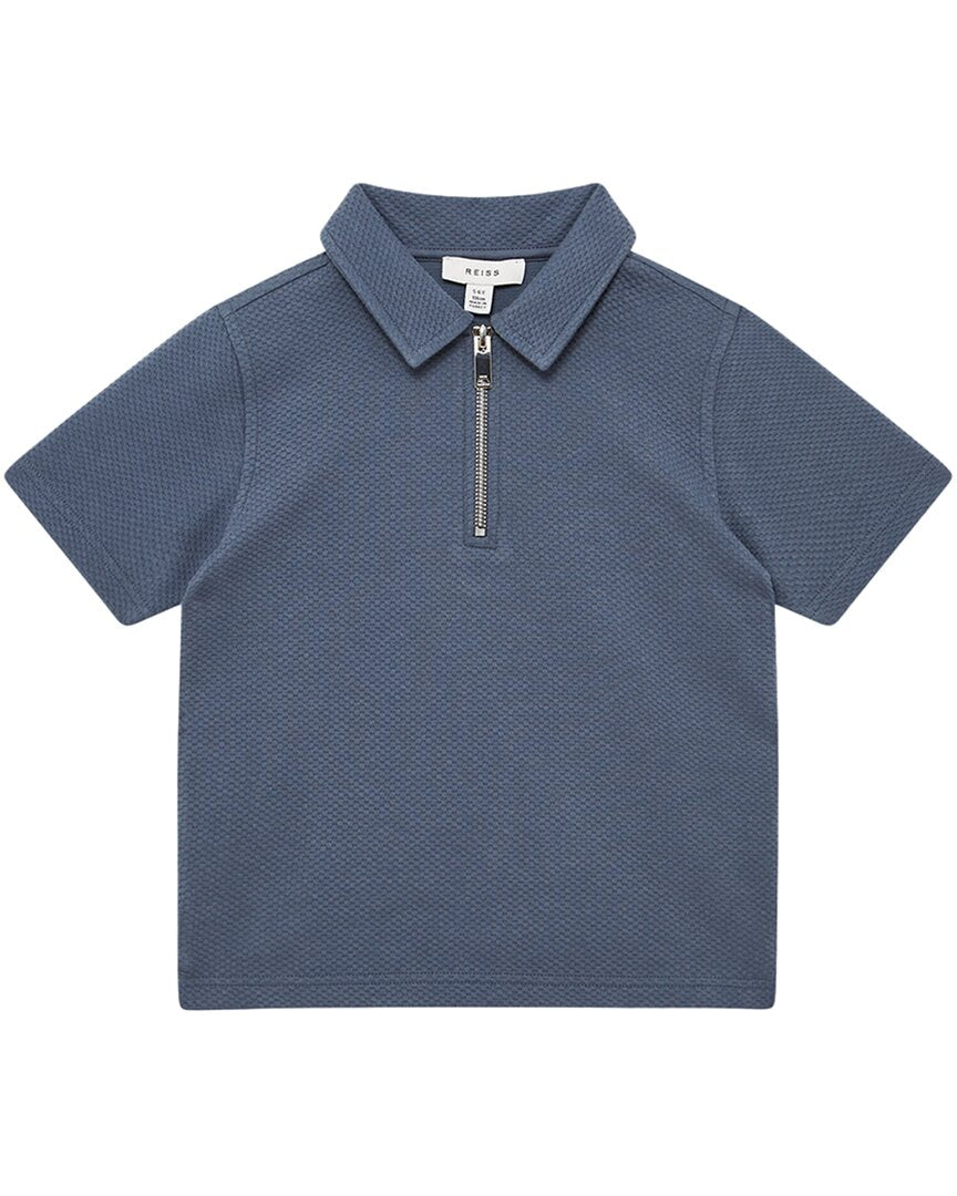 Reiss Creed Textured Half Zip Polo Shirt