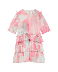 Reiss Henrietta Tiered Printed Dress