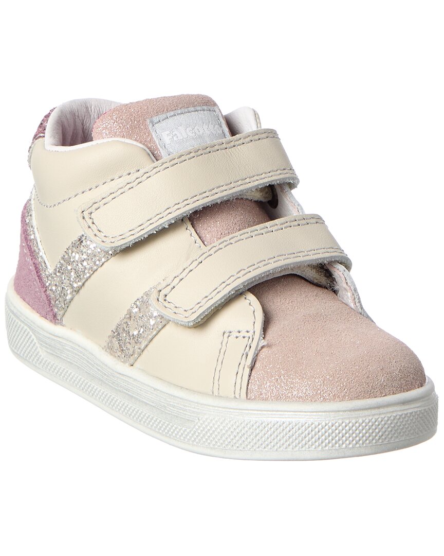 Naturino Falcotto Stripi Glitter Leather & Suede Sneaker