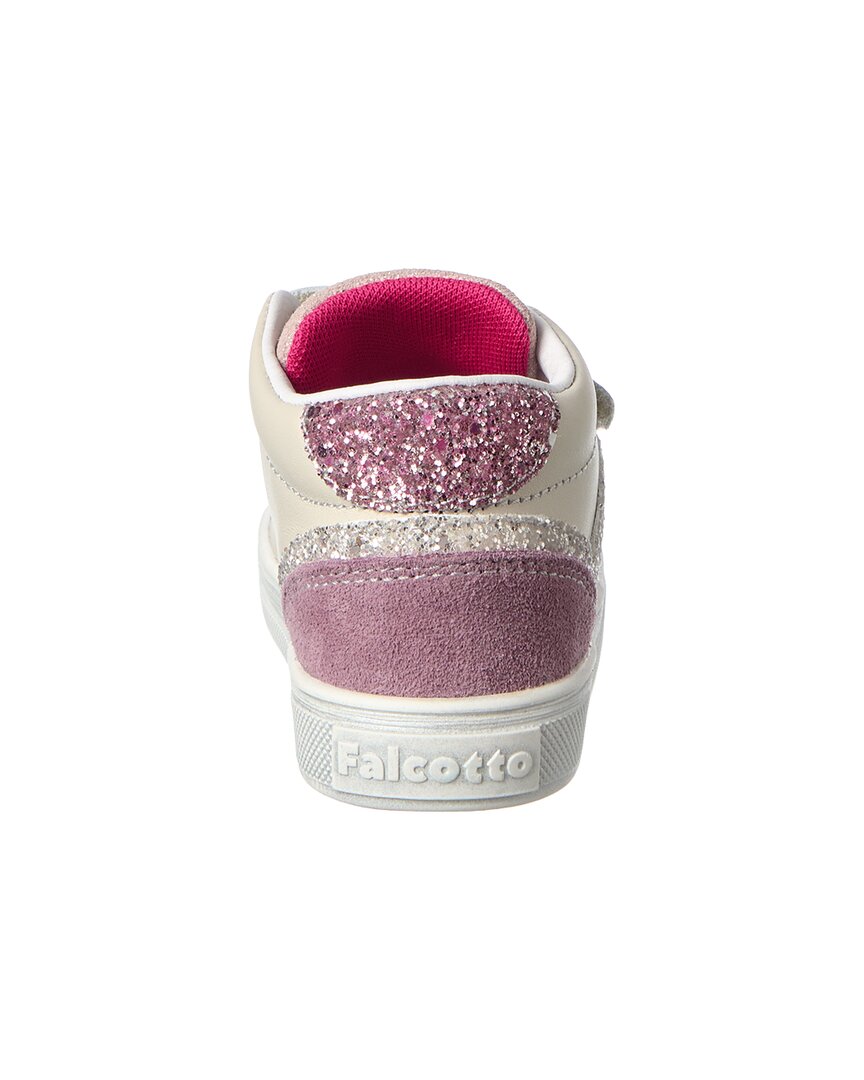 Naturino Falcotto Stripi Glitter Leather & Suede Sneaker