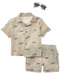 Rachel Zoe 3Pc Top & Short Set