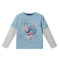 Andy & Evan Andy & Evan Racoon Basketball Two-Fer T-Shirt