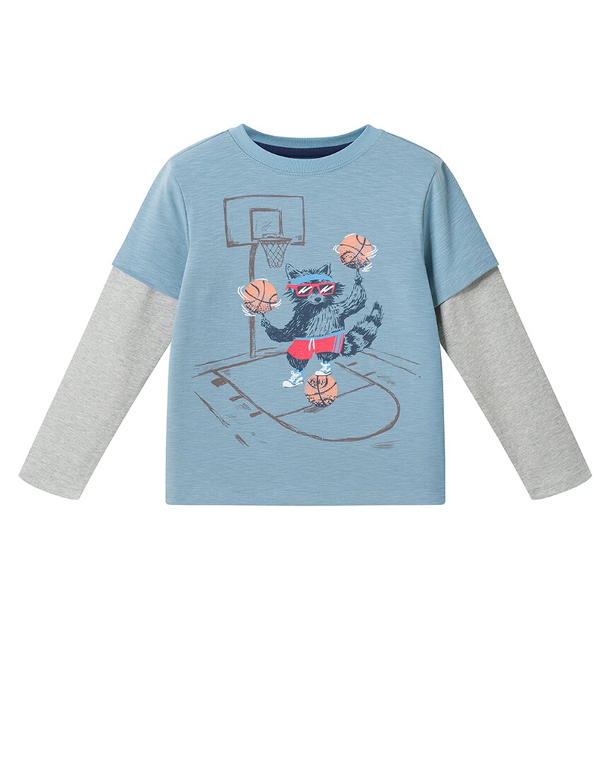 Andy & Evan Andy & Evan Racoon Basketball Two-Fer T-Shirt