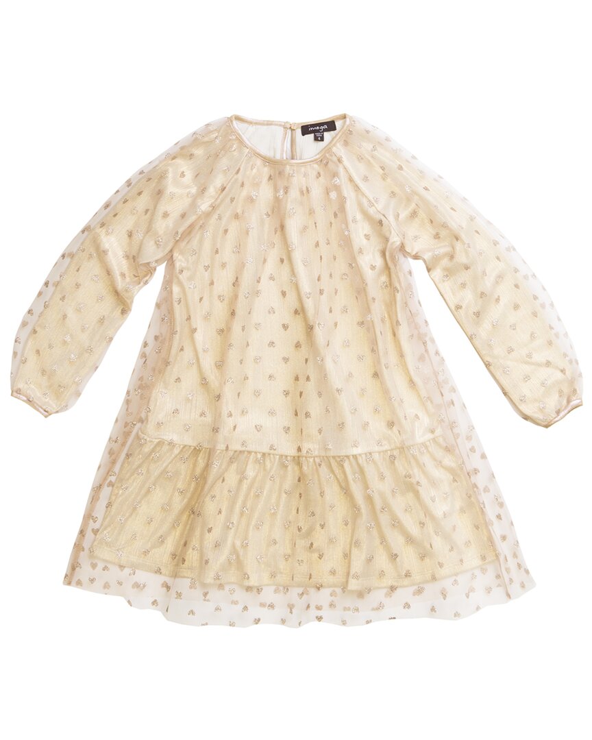 Imoga Pleated Mesh & Metallic Dress